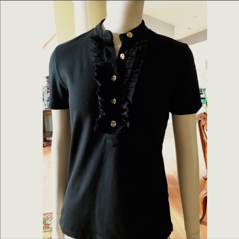 Tory Burch raffle button down t shirt